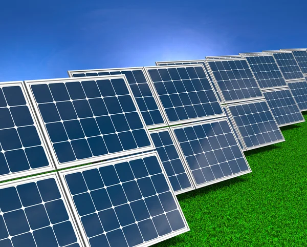 Sistema de paneles solares — Foto de Stock