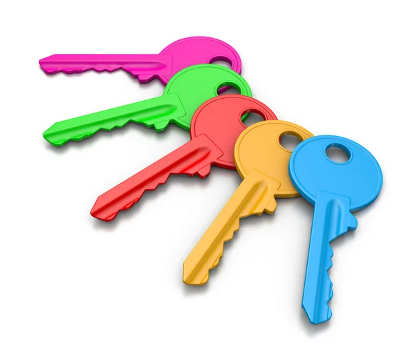 Ensemble de clés colorées — Photo