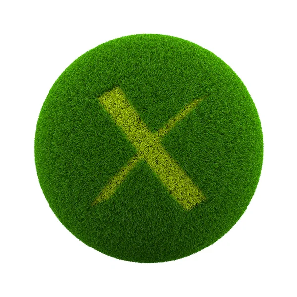 Травяная сфера отменяет икону — стоковое фото