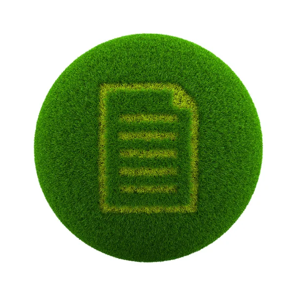 Ikona dokumentu kula trawy — Zdjęcie stockowe