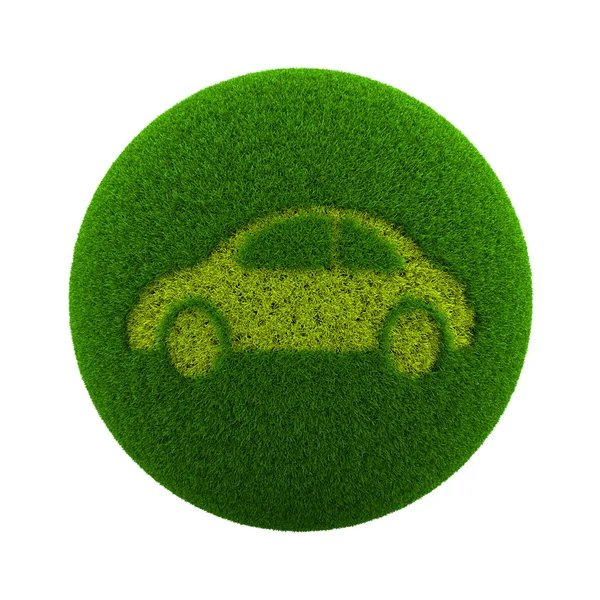 Icono de coche de esfera de hierba —  Fotos de Stock