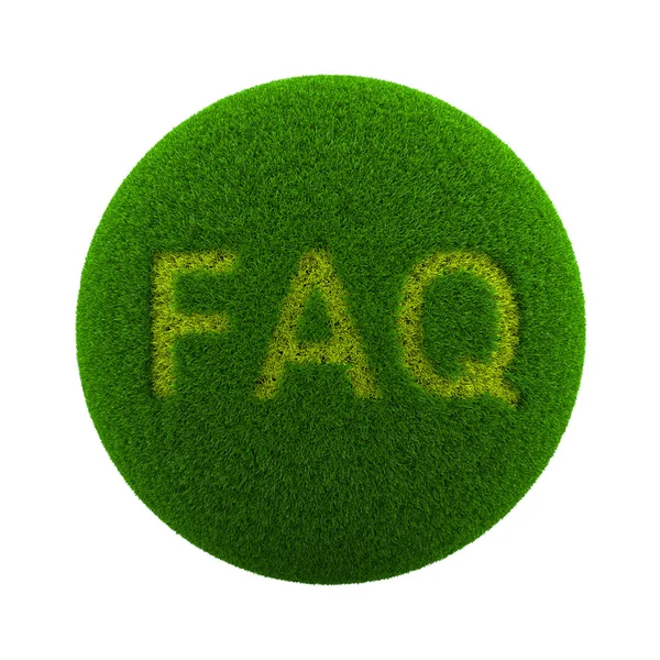 Grass Sphere Faq Icon — Stock Photo, Image