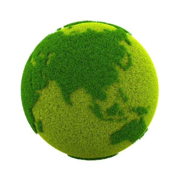 草世界星球、 亚洲和澳大利亚 — 图库照片
