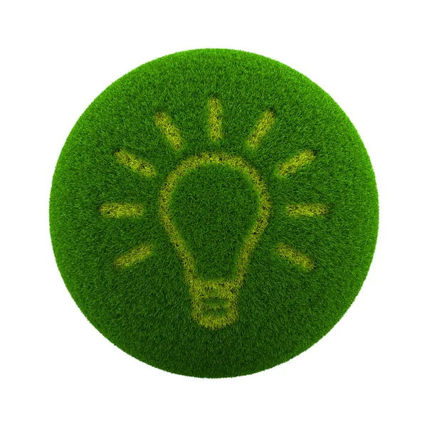 Icono de la idea de la esfera de hierba — Foto de Stock