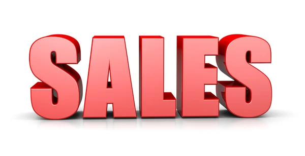 Sales Red Text — Stock Photo, Image