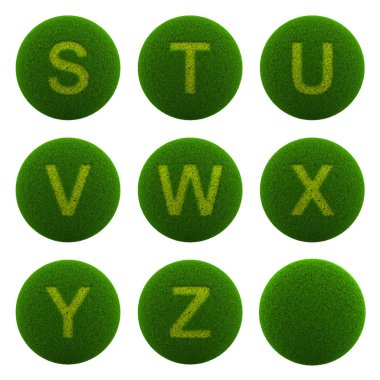 Çim küre alfabetik harf Series simgesini