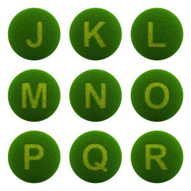 Çim küre alfabetik harf Series simgesini