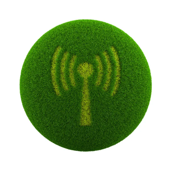 Grassphäre Wifi Hotspot-Symbol — Stockfoto