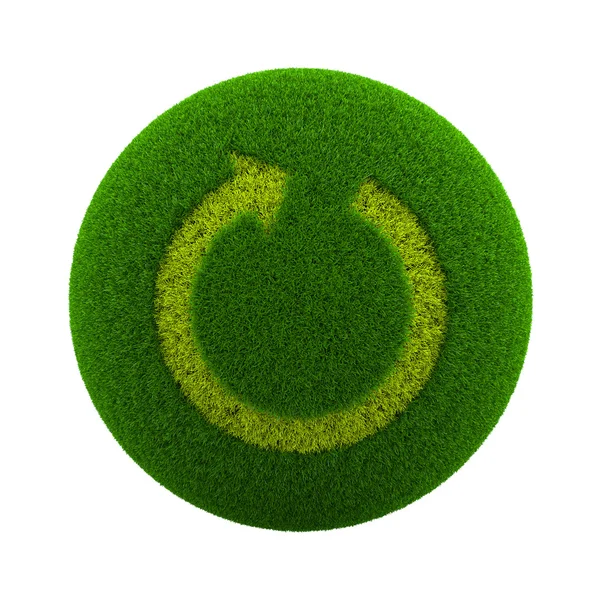 Grass Sphere Reload Icon — Stock Photo, Image