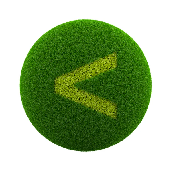 Grass Sphere Minor Sign Icon — Stok Foto