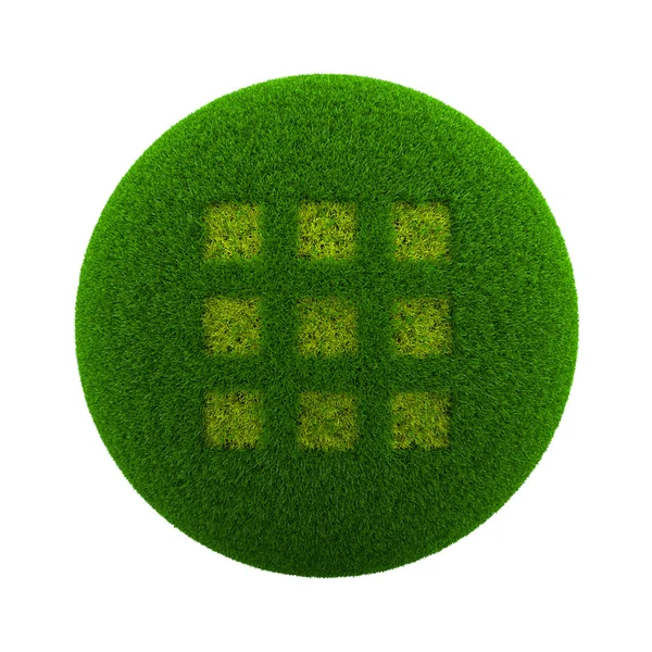 Grass Sphere App Selection Icon — Stock Photo, Image