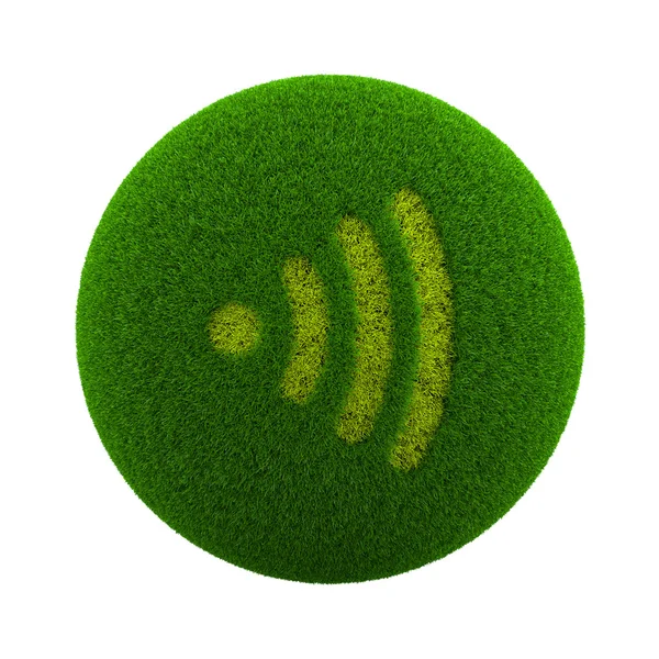 Ícone de áudio da esfera de grama — Fotografia de Stock