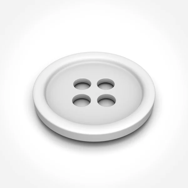 Buton pe alb — Fotografie, imagine de stoc