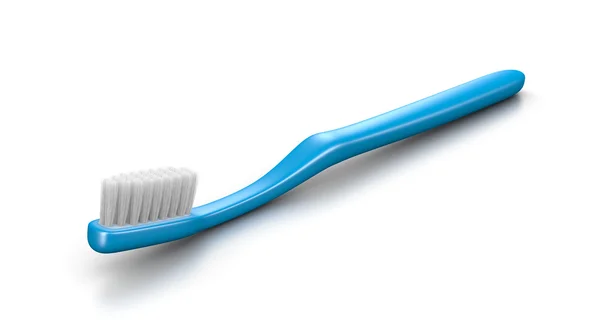 白地にブルーの歯ブラシ — ストック写真