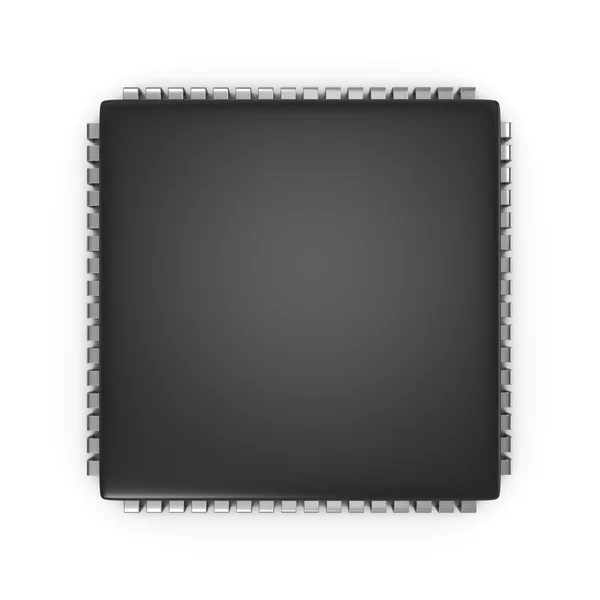 Bovenaanzicht van de microchip — Stockfoto