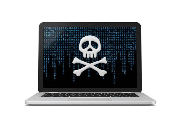 Laptop Computer Cybercrime Konzept 3D Illustration — Stockfoto