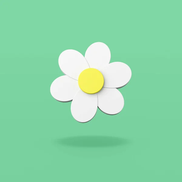 Daisy blomma form på grön bakgrund — Stockfoto