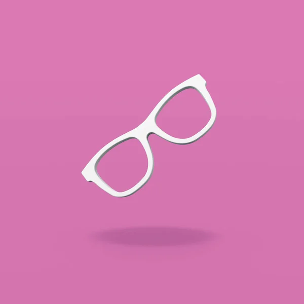 Forma de marco de gafas sobre fondo púrpura — Foto de Stock