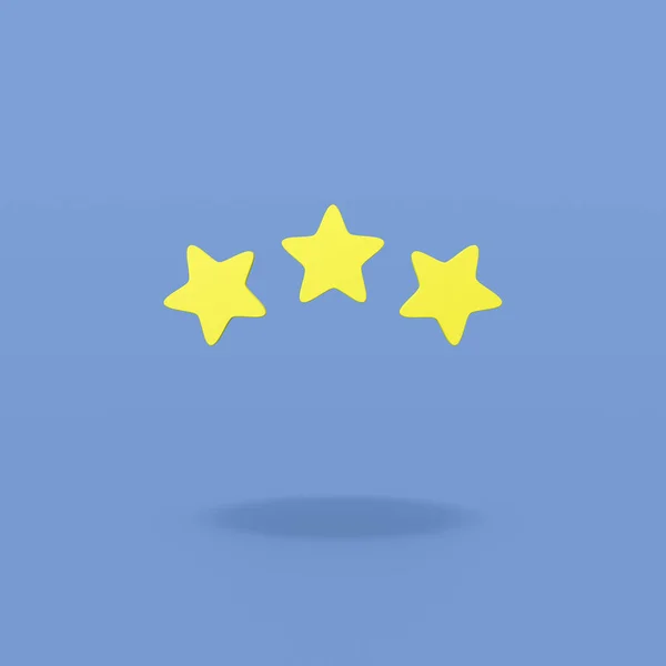 Three Stars on Blue Background — Stock Photo, Image