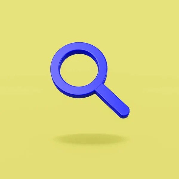 Förstoringsglas symbol på gul bakgrund — Stockfoto