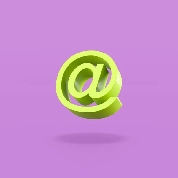 Email Symbol Shape on Purple Background — Stock Photo, Image