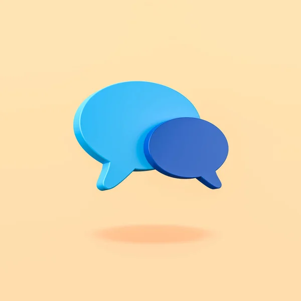 Two Speech Bubble Shapes on Yellow Background — Stock Photo, Image