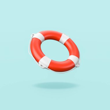 Emniyet kemeri mavi arkaplanda izole edildi