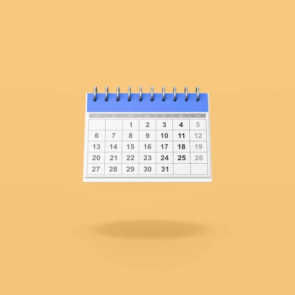 Desk Calendar on Orange Background — Stock Photo, Image