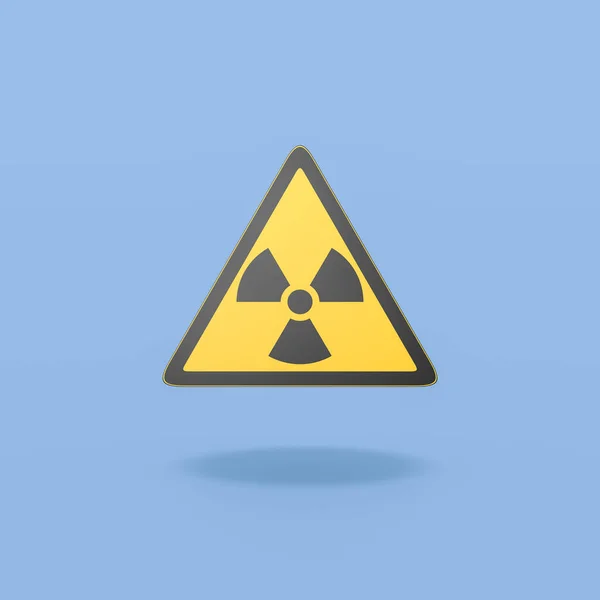 Radiation Hazard Symbol on Blue Background — Stock Photo, Image