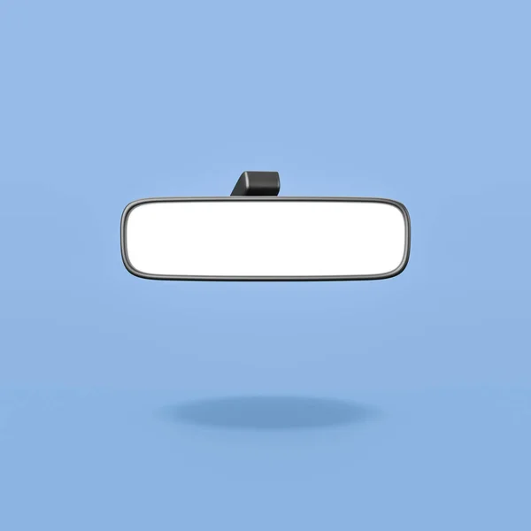 Blank Rearview Mirror on Blue Background — 스톡 사진