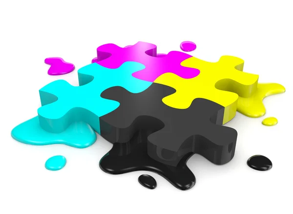 CMYK Puzzle — Stock Photo, Image