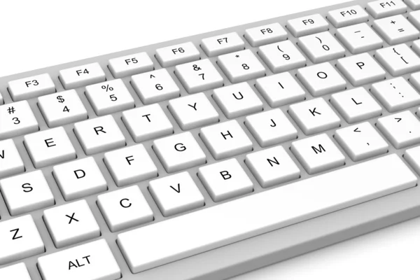 Clavier Pc blanc — Photo