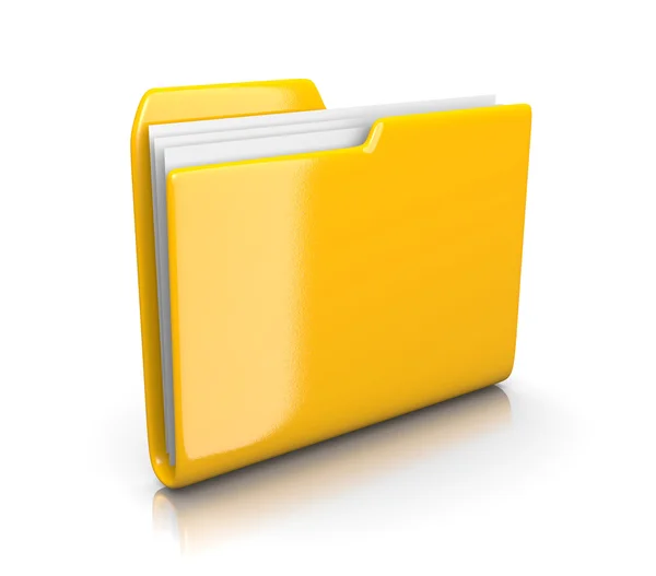 Yellow Document Folder Royalty Free Stock Photos