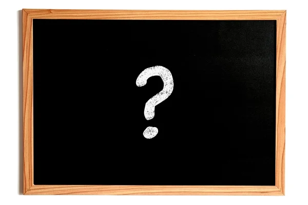 One Single Question Mark on Chalkboard — Stock Photo, Image