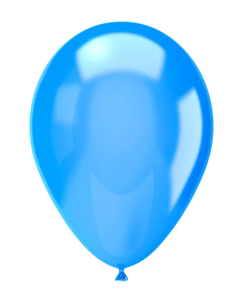 Singolo palloncino blu isolato — Foto Stock