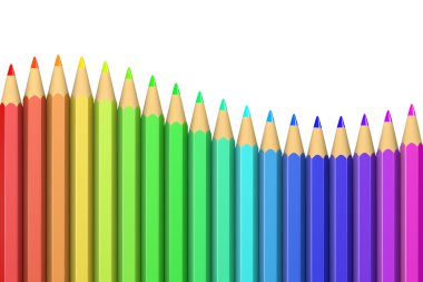 Renkli boya kalemi serisi