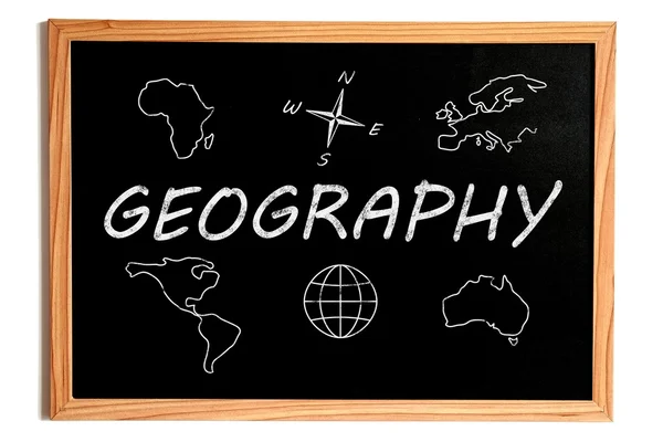 Chalkboard Geografi — Stok Foto