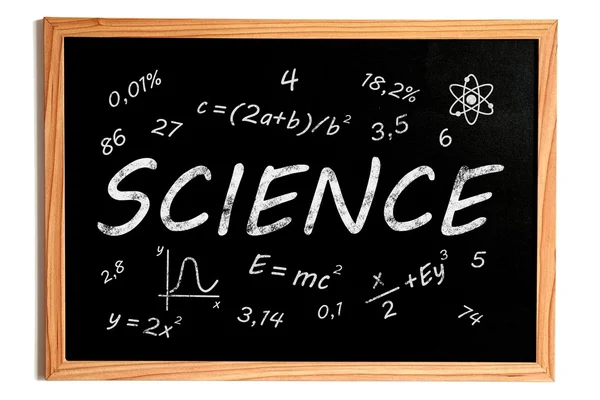 Wetenschap schoolbord — Stockfoto