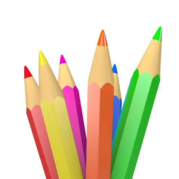 Colorful Crayons Illustration — Stock Photo, Image