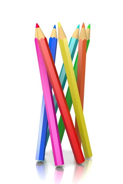 Colorful Crayons Illustration — Stock Photo, Image