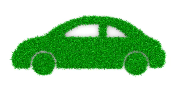 Grass Green Car Shape — Stock Photo, Image