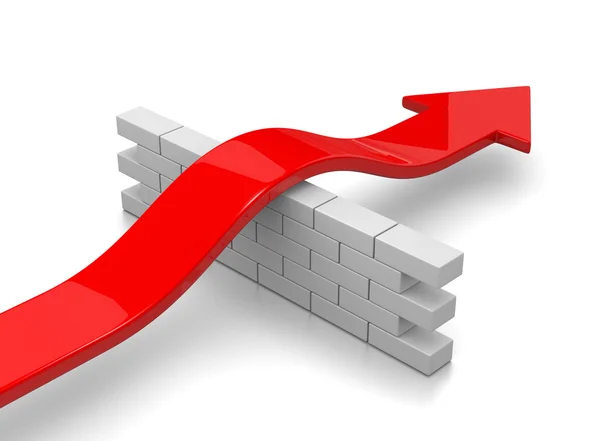 Подолати перешкоди ілюстрація — стокове фото