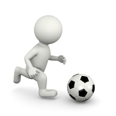 Futbol oyuncusu 3d karakter
