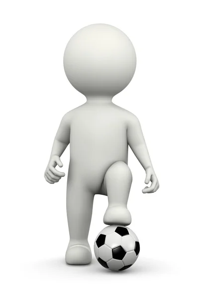 Παίκτης ποδοσφαίρου 3d χαρακτήρα — Φωτογραφία Αρχείου