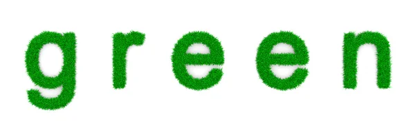 Grass Green textform tecken — Stockfoto