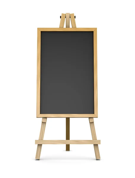 Wooden Easel Supporting an Empty Blackboard — Stock Photo, Image