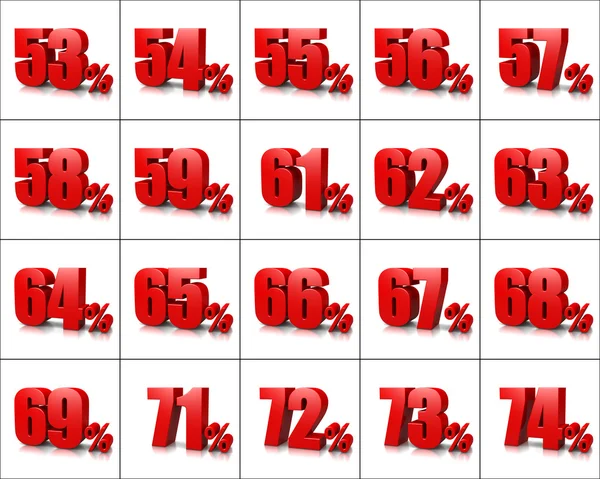 백분율 숫자 시리즈 4 — 스톡 사진