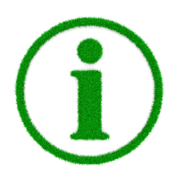 Forma de símbolo de informações de grama — Fotografia de Stock
