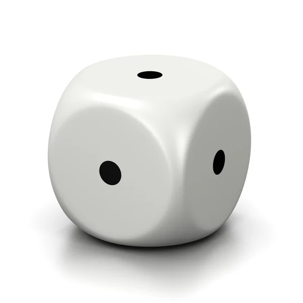 All One Numbered Faces White Dice — Stock Photo, Image