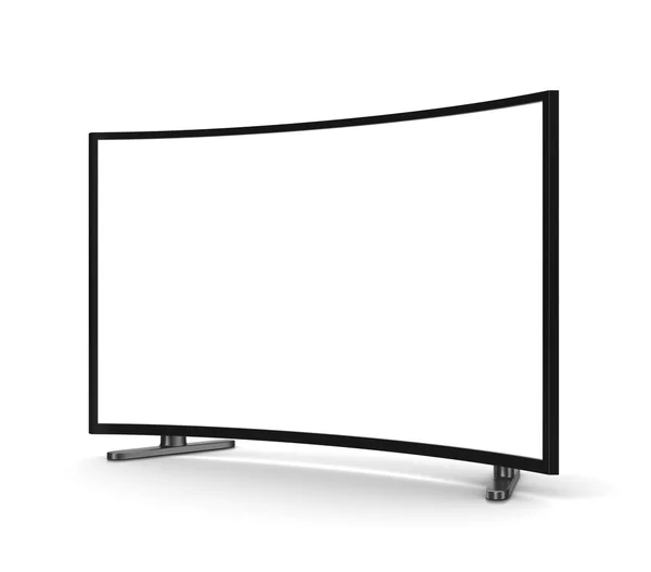 Tv Set with Blank Curved Screen — Stock Photo, Image